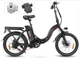 E-bike 2026 new CY20 folding electric bike 36V 12Ah detachable battery 20 inch outdoor adult weight loss electric bike 350W 36V 12AH juoda