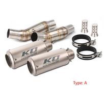 For Kawasaki Z1000 Ninja 1000 2010-2021 Z1000SX Ninja 1000SX 2010-2019 Exhaust Pipe Motorcycle Slip-on Muffler 51mm Exhaust Tips gray