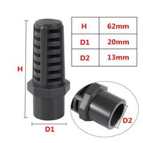 PVC vamzdis vandens siurblio filtras 20/25mm 1/2  3/4  vyriškas sriegio filtras sodo pralaidus dangtelis tinklelis akvariumo siurbimo / perpildymo kanalizacijos įrankis black
