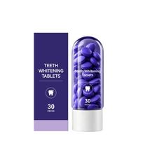 Purple toothpaste tablets Daily portable gentle teeth cleaning, removes surface stains, freshens breath 30pcs blue