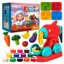 Plastilinas lipni masė makaronų gaminimo mašinėlė formelės rinkinys vaikams 38 elementai „click4toys“