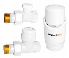 Tiesus radiatoriaus termostatinis rinkinys baltos spalvos