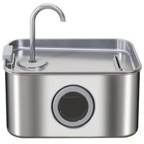 Automatinis kačių girdytuvas 3,2 l su filtru ir LED indikatoriumi, sidabrinis