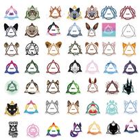 50 Cartoon Therian Graffiti Stickers Guitar Notebook Suitcase DIY Waterproof Stickers gray