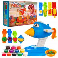 Plastilinas lipni masė makaronų gaminimo mašinėlė rinkinys vaikams 38 elementai „click4toys“