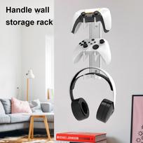 Žaidimų valdiklio sieninis laikiklis PS5 PS4 Xbox Switch žaidimų pulteliui, ausinių stovas, laikymo lentyna, universalus ausinių pakabinimo kablys China Mainland white