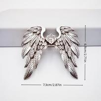 1/2Pcs Women's Braid Hair Accessories Vintage Silver Angel Wings Hair Clip Ethnic Style Hair Decorations Zinc Alloy Hairpins gray