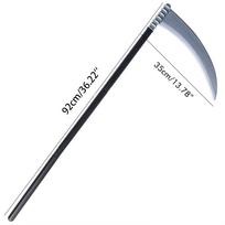 4 Section Splicing Grim Reaper Scythe Demon Trident Toy Halloween Cosplay Props Type 2 black