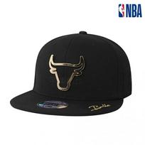 Chicago Bulls Outline Metal Snapback 265AP614Black Black 19 black