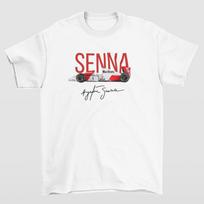 Ayrton Senna T-Shirt, Ayrton Senna Tee, Racing Team Shirt, Driver Top, SENNA F1 L white
