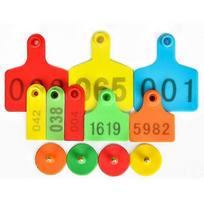 100pcs numbered ear tags 001-100 anti-fall recognizable animal livestock ear tag for cows sheep pigs