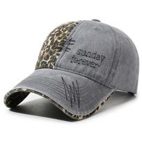 Nauja unisex Y2K beisbolo kepuraitė Madinga leopardinė dėmė Išskalbtos medvilninės kepurės moterims Atsitiktinis Boho gatvės stilius Moteriškos madingos kepurės kepuraitės 56cm-60cm raudona
