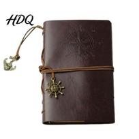 Sketchbook Notebook Faux Leather Binder 6 Ring Loose Leaf Vintage Personal Wear-resistant Journal Planner with Retro Steering Wheel Pendant Small kava