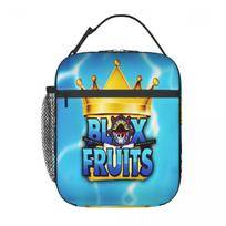 Insulated Lunch Box Blox Fruits Game Product Food Box INS Trendy Thermal Cooler Bento Box For School One Size blue