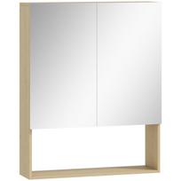 Vonios spintelė, veidrodinės durys, MDF, ąžuolas, 60x16x75 cm, 1 vnt