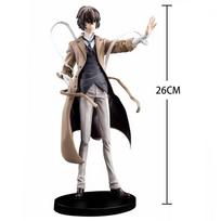 BSD Anime Figure Dazai Osamu Replaceable action figures Dazai Osamu figurine Doll PVC Boy Model Toys Collection Statue Gift 26cm 26cm gray