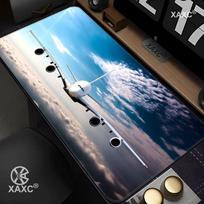 Airplane HYBXAXC Mouse Pad large keyboard mouse desk pad non-slip rubber gaming mouse pad laptop mouse carpet 30cmx60cm(11.8x23.6inch) blue