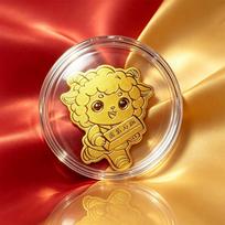 Year of the Goat Gold Foil Phone Sticker Adorable Cartoon Zodiac Pattern Waterproof Sticker for Notebook Skateboard New Year Gift for Kids A20 brown