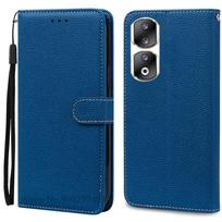 For Honor 90 5G dėklas Honor90 Odinis atverčiamas piniginės dėklas For Honor 90 Pro telefono dėklas Honor 90 Lite Silikoninis dangtelis Coque Fundas for Honor 90 5G tamsiai mėlyna spalva