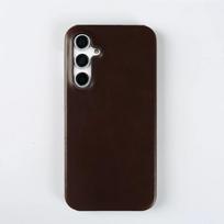 Rankų darbo natūralios odos dėklas Samsung Galaxy S23 FE S20 S20FE 5G S22Plus S21 telefonui, estetiškas vintažinio rašto galinis dangtelis Galaxy S25 FE white