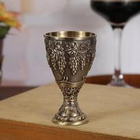New European Style Wine Glasses Spirits Cup Mini 30ml Vodka Goblet Retro Alloy Drinkware Tableware Red Liquor Glass Vodka Goblet