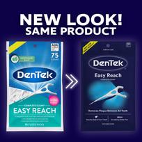DenTek Complete Clean Easy Reach dantų siūlo rinkikliai, 75 vnt. blue