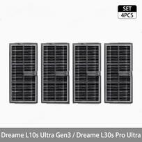 Dreame L10S Ultra Gen3 / L30S Pro Ultra robotų siurblių priedai Ritininis pagrindinis šoninis šepetys Mopas Filtras Dulkių maišelis Dulkių dėžutė 4 HEPA Filters gray