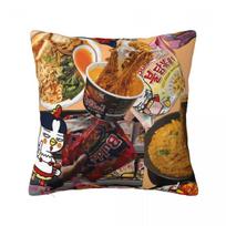 Spicy Chicken Noodles Buldak Hot Chicken Flavor Ramen Pillow Cover Pillow Case Soft Printed Cushion Cover Pillowcases For Chair 12x12Inch