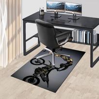Motociklo tema biuro kilimėlis, kėdės kilimėlis, didelis stalo apsaugas namų dekoravimui, sofos kilimas, biuro grindys, dovanų idėja bet kuriam kambariui 60cm by 90cm black