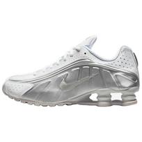 Nike Shox R4 White Bright Crimson Metallic Silver HQ1988-101 44 gray