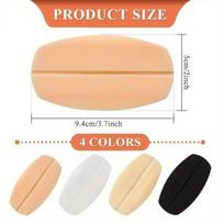 Non-slip Invisible Silicone Shoulder Pad, Bra Strap Holder, Anti-slip Seamless Pressure Relief Shoulder Protector 5pairs Skin color beige