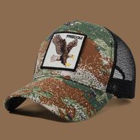 Women Trucker Cap With Eagle Embroidery & Applique - Suitable For Daily Casual Wear, Sportss And Sun Protection For Men And black