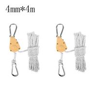 Outdoor Pulley Ratchet Rope Adjuster Tent Holder 4mm Thick Rope S（4mm*4m） balta