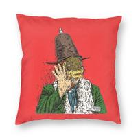 Captain Beefheart Trout Mask Replica Square Pillowcase Polyester Linen Velvet Creative Zip Decor Room Cushion Cover 45X45 Short plush 30*30(CM)-1Pcs red