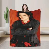 MJ King Of Pop Michael J-jackson Blankets Quality Soft Throw Blanket Winter Kids Adult Home Decor Funny Bedspread Size: 75*100cm, Weight: 230 GSM brown