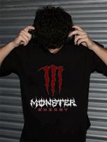Oversized Y2K Monster Energy T-shirt M black