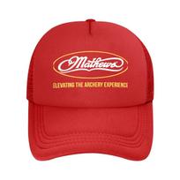 Matthews Archery Brand Promotion Fashion Mesh Baseball Cap Breathable Casual  Hats Outdoor For Unisexs And Womens One Size red