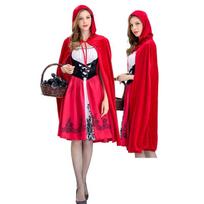 Naujas Raudonosios Kepuraitės Kostiumas, Pilies Karalienės Kostiumas, Helovino Cosplay Vienodas Suaugusiųjų Cosplay Kostiumas S red