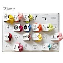 Handicraft Gift for Knitters Yarn Advent Calendar, 24 Days Christmas Countdown Calendar with Multi Cozy Wool Set Color Chenille Yarn, Holiday 1 Set