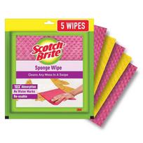 Scotch-Brite Sponge Wipe (Pack of 5) Resusable Kitchen Cleaning Sponge