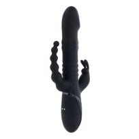 Triušio vibratorius Playboy Big Bunny Energy, juodas