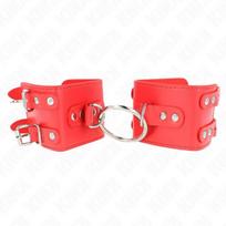 Antrankiai Kink Fixed Ring and Studs, raudoni
