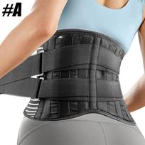Nugarai atraminis diržas su juosmens pagalve Ergonomiško dizaino 3D megztas skausmui malšinti S for waist 65-80cm gray
