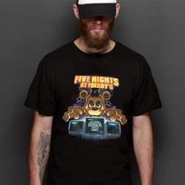 Helovino siaubo naktys 2025 Five Nights at Freddy's suaugusiųjų marškinėliai S black