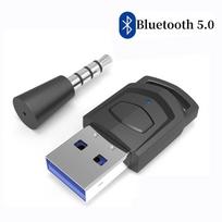 Belaidžio ausinių adapterio imtuvas, skirtas Sony PS5/PS4 žaidimų konsolės kompiuterinėms žaidimų ausinėms Bluetooth 5.0 garso siųstuvui juoda