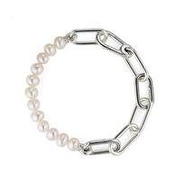 [PANDORA PANDORA] 599694C01 PANDORA gėlavandenių perlų grandinėlė Sidabrinė apyrankė 599694C01-2 white