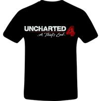 RetroGame Uncharted 4, Costum Tshirt S juoda