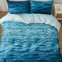 Blue Sea Surface Comforter Cover Set Ultra Soft Bedding Ocean Themed Luxury Bed Sheets Us King260x230cm blue