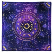 Astrologijos taro stalo altoriaus audinys metafizinis stalo žaidimo kilimėlis švytuoklės būrimas altoriaus staltiesė stalo žaidimo kortų bloknotas B 60x60cm blue