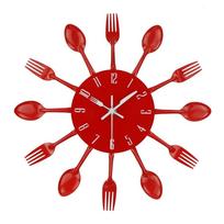 12 colių Restorano Virtuvės Personalizuotas Metalinis Kūrybiškas Sieninis Laikrodis Svetainės Laikrodis Minimalistinis Menas Atsparus Vandeniui Kvarcinis Sieninis Laikrodis (as the picture,12 inch)